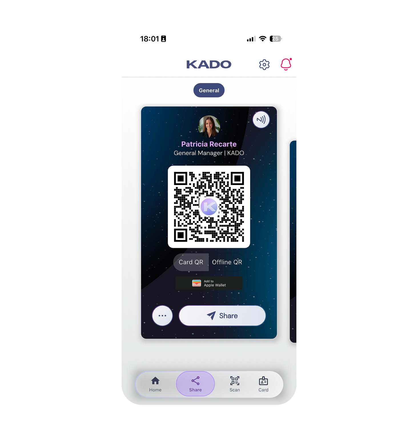 QR code digital business card