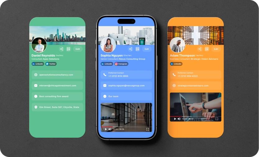 digital business cards for consultants