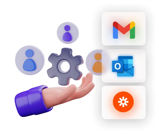 digital business cards in different colors