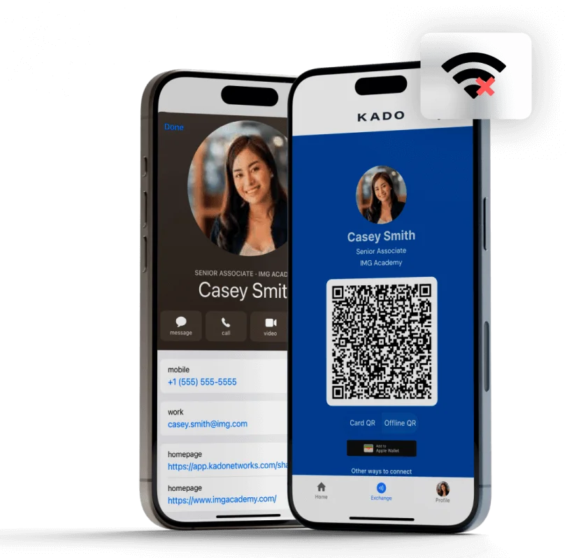 QR business card and vcard