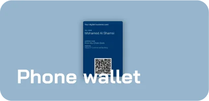 QR wallet digital busniess card