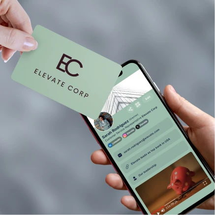 Green nfc card ovr phone