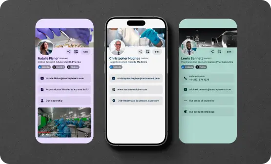 digital business cards for pharma