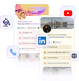 Branded digital business cards