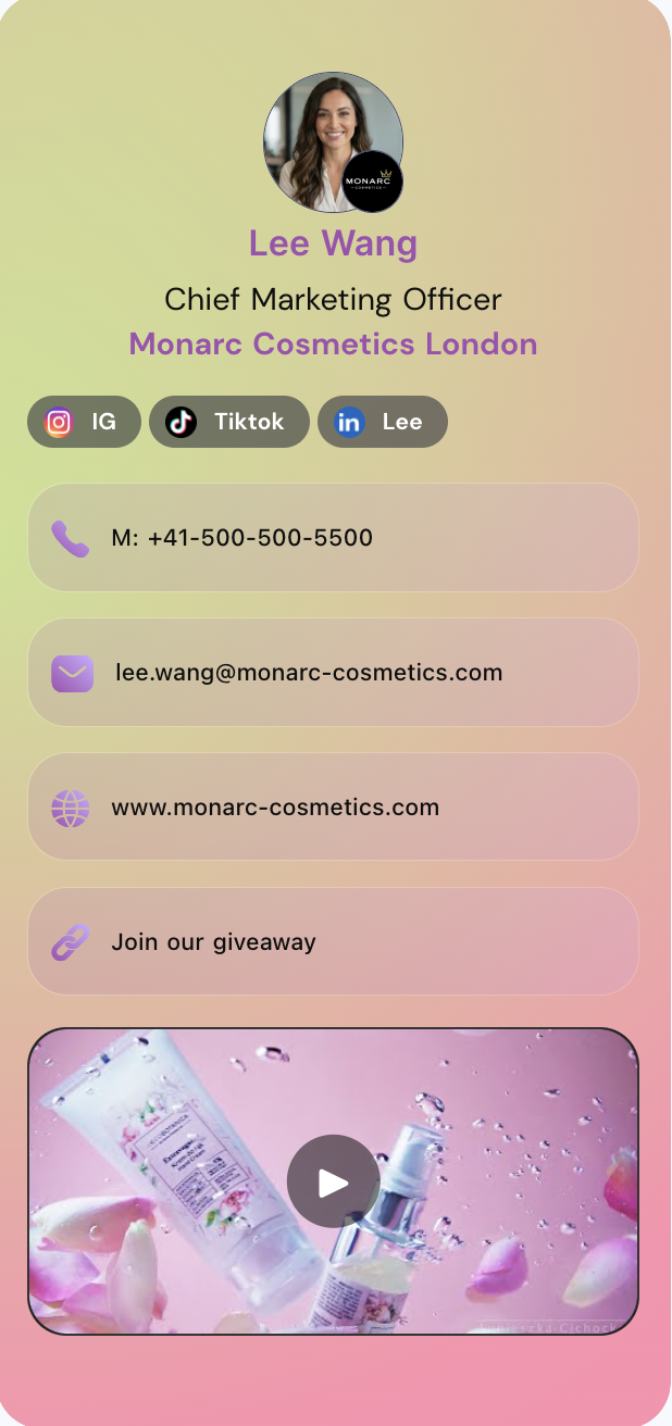 KADO pro business card template — consumer
