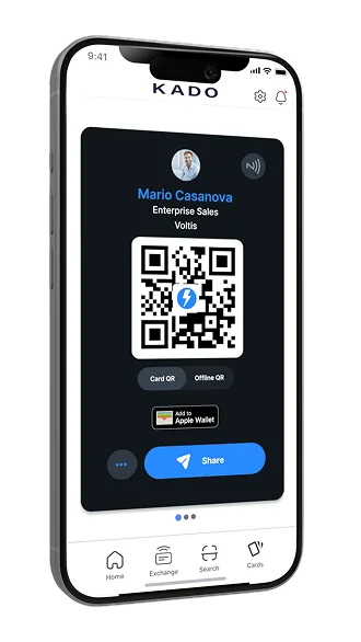 QR business card right phone