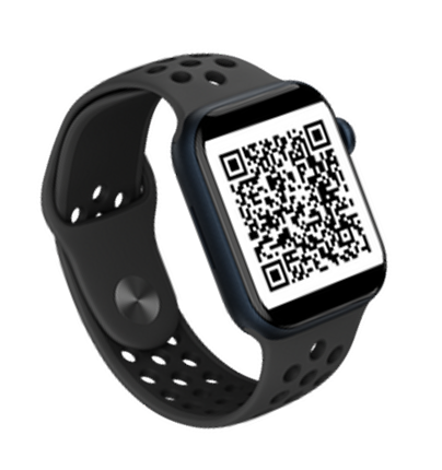 QR code on smart watch
