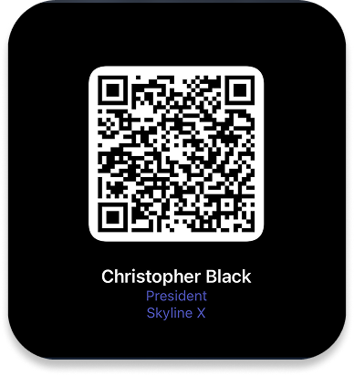 QR code phone widget