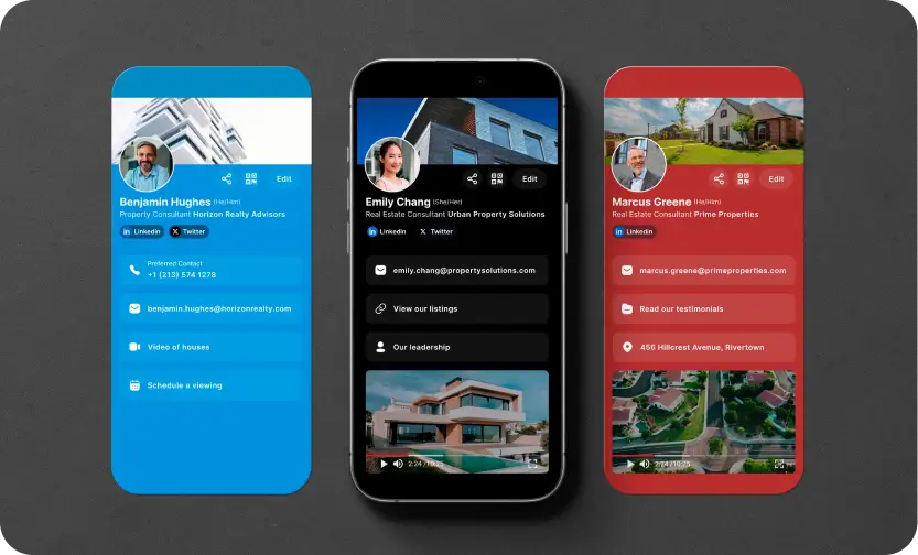 digital business cards for real estate agents